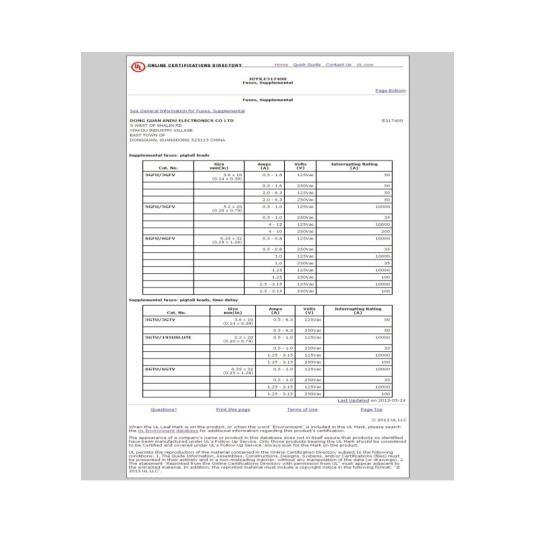 UL - Dongguan Andu Electronic Co., Ltd.