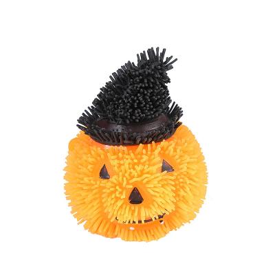 China TPR Halloween TPR Material Toys Various Colors Glow Pumpkin Figurines for sale