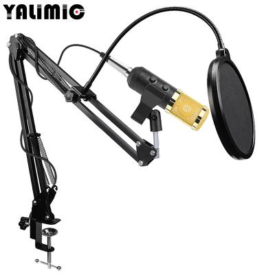 China New BM900 Handheld Microphone With Bracket Cantilever BUMP Set USB Microphone Capacitive Noise Direct Recording Free Board BM-900 for sale