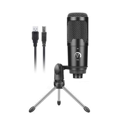 China Handheld Microphone Usb Condenser Microphone With Led Lights Usb Condenser Microphone for sale