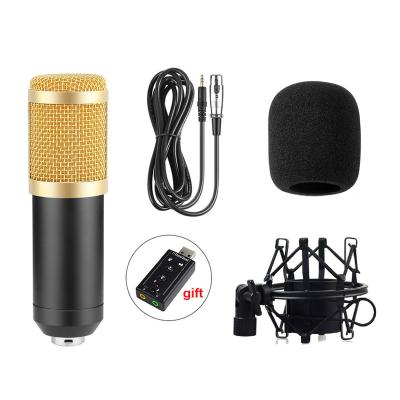 China BM-800 Microphone Condenser Microphone Handheld Microphone Sound Recording Microphone with Shock Mount for Braodcasting Radio Singing for sale