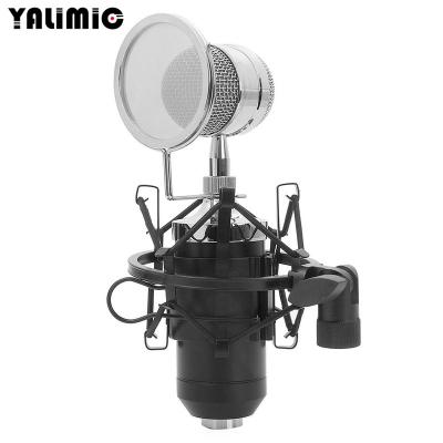 China BM-8000 Microphone Studio Recording Handheld Sound Condenser Wired Microphone with 3.5mm Plug Stand Holder Noise Filter for KTV Karaoke for sale