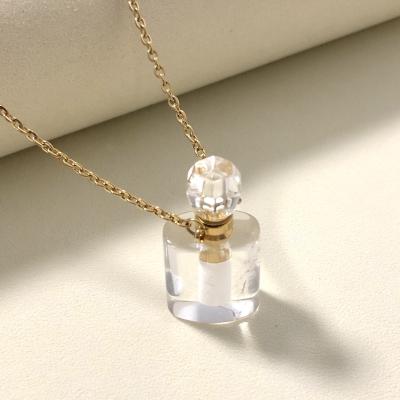 China Crystal Oil Bottle Essential Oil Portable Crystal Oil Perfume Bottle With Stainless Steel Collar 3ml Emty Gold Oil Bottle for sale