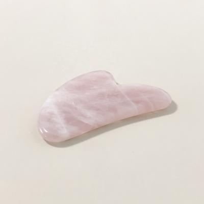 China Custom Logo Handheld Scraping Rose Quartz Massager Private Label Gua Sha Stone Jade Guasha Board Gua Sha Rose Quartz Stone Face Tool for sale