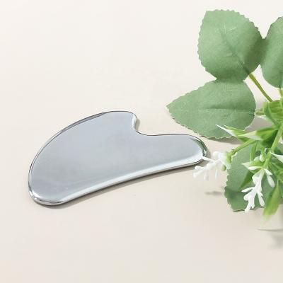 China Custom Logo Scraping Stainless Steel Gua Sha Tip Metal Gua Sha Face Tool Stainless Steel Gua Sha Facial Tool Gift Box Handheld Scraping Logo for sale