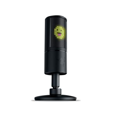 China Wired Microphone Razer Seiren Make In Kind Tragic Flow LED Display 8-Bit Current Microphone Emoticon Hypercardioid Reactive Condenser MIC for sale