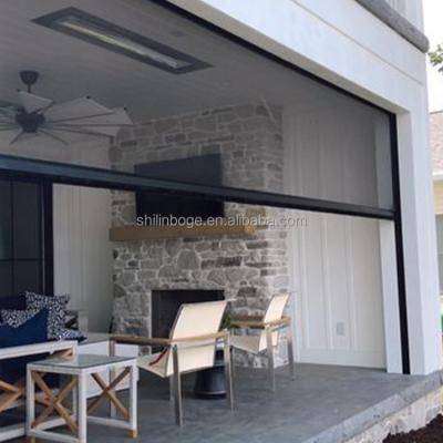 China OEM Fire and Wind PLFE Insect Screen Mesh Anti-Mosquito Veranda Retractable Screens for sale