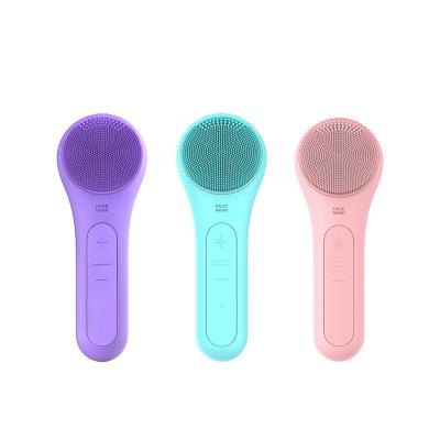 China Sonic Facial Cleansing Brush DEEP CLEANSING Massager, Rechargeable Electric Silicone Exfoliating Face Skin Care Tool for sale