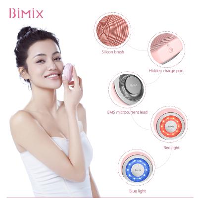 China Bimix Mini Rechargeable Silicone Facial Cleansing Brush Waterproof Silicone Face DEEP CLEANSING Cleaner Brush for sale