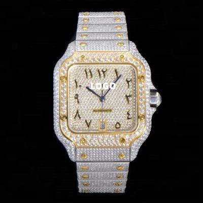 China Luxury Mechanical Diver's Watch 39.8MM Day/Date 2824 Movement QuickSwitch WSSA0013 Brand VVS Glacial Gypsophila Diamond Watches for sale