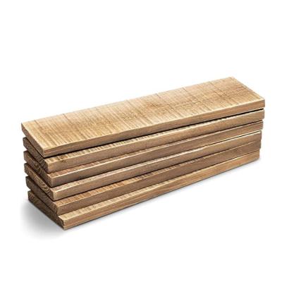 China 6 Pieces Display Factory Direct Rustic Reclaimed Wood Block Plank Craft Unfinished Solid Wood Panels for sale