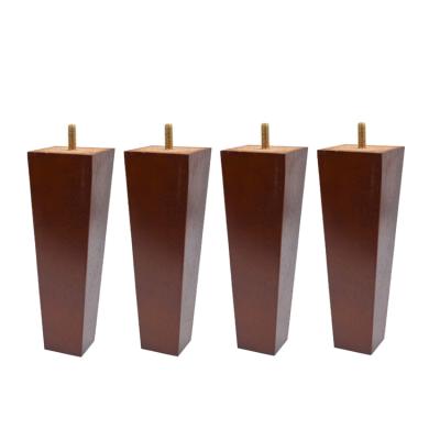 China Traditional Wholesale Wooden Furniture Couch Replacement Legs 4 Square Set 4 Inch Sofa Legs for sale