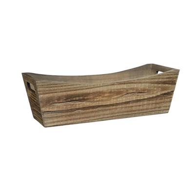 China Custom Rectangular Classic Garden Flowerpot Craft Home Stocked Wooden Window Box for sale