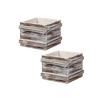 China High Quality Table Centerpieces Farm Plant Flower Box Planter Stored Square Wooden Box for sale