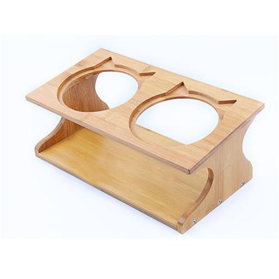 China Viable Factory Direct Pet Feeding Rack Wooden Dog Bowl Holder Pet Feeder Rack for sale