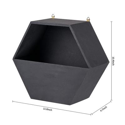 China Modern Novelty Factory Hexagon Storage Wall Decor Floating Shelves for sale