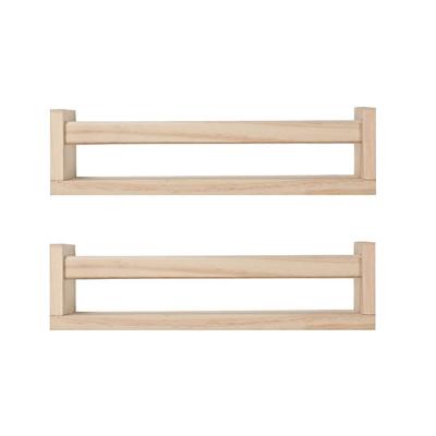 China Minimalist Shelf MDF Shape Rustic Floating Shelf Set Solid Wood Rustic Wall Mounted for sale