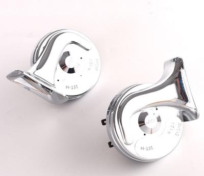 China Height Chrome 12V Snail Electric Car Horns for sale