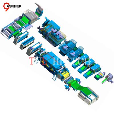 China Automotive interiors nonwoven production line carpet line oven carding & crosslapper machine manufacturers for sale