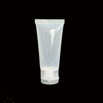 China 15g Empty Transparent Frosted Cosmetic Soft Flip Cap PP Plastic Tube Cosmetics Customized For Ointment for sale