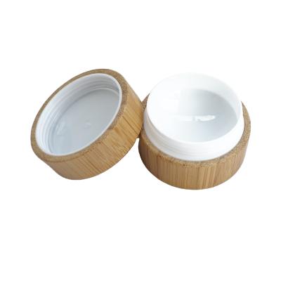 China 5/10/15/20/30/50/100/200/250ml Customized Bamboo Cream Jar Eco-friendly Cover PP Eco-Friendly For Skin Care Cream Cosmetic Packaging skin for sale