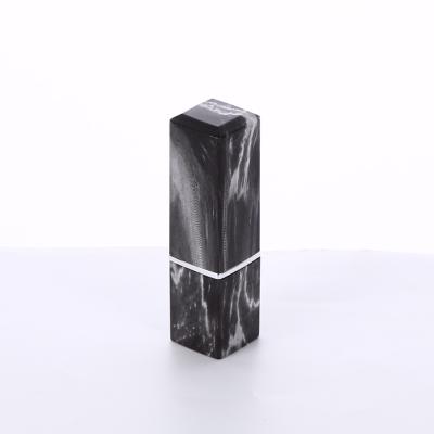 China Cosmetics Chinese Style Water Transfer Printing Square Black Plastic Lipstick Tube for sale