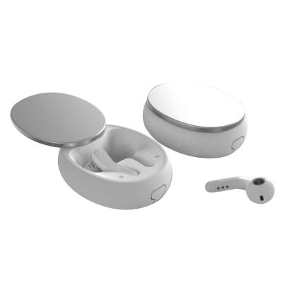 China In-Ear Hot Type C Metal Cover TWS Earbuds IPX5 Waterproof Round Box Charging Wireless Earphone With PAU1623 Chipset for sale