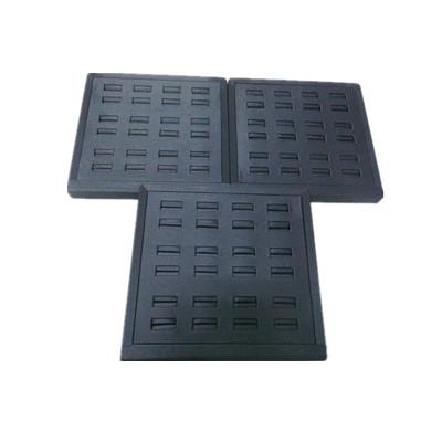 China Ring Display Factory Wholesale Custom Special Gray PU Leather Jewelry Ring Display Trays for sale