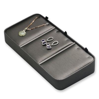 China China Gray Leather Small Jewelry Pendant Small Earring Display Tray for sale