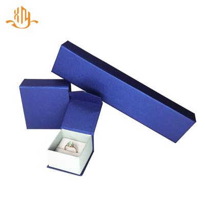 China Custom Luxury Blue Jewelry Packaging Box XIANGYU Factory Cardboard Paper Jewelry Set Boxes Jewelry Packaging Box With Logo for sale