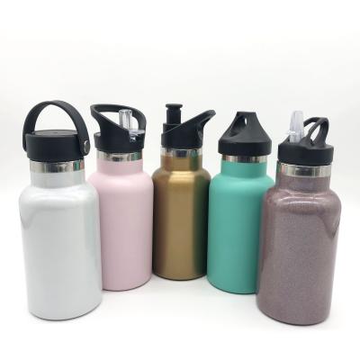 China 600ml PORTABLE Vacuum Cup Insulated Hydration Water Bottle With Straw Lid for sale