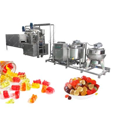 China food & Beverage factory high efficiency full automatic commercial gummy candy making machine with troll candy molds for sale