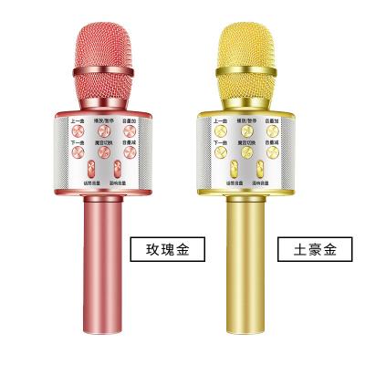 China New Arrival Tf/Usb/Mp3 Ws858 Wireless Handheld Karaoke Microphone Studio Condenser Microphone Handheld Microphone Ws-858 With MIC Speaker for sale