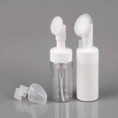 China 100ml plastic  Foam Pump Bottle toner bubble foamer bottle with brush cleaner en venta