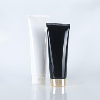 China 30ml 50ml 100ml Cosmetic Soft Tube white pe printing cream tube with flip top cover for sale