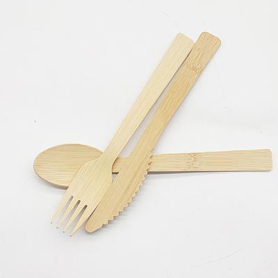 China China Manufacturer Eco-friendly Disposable Spoon Fork Knife Set Eco Bamboo Disposable Cutlery for sale