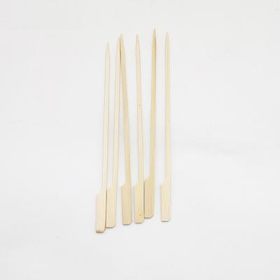 China Easily Cleaned 3.5 Inch Bamboo Wooden Paddle Picks Skewers Toothpicks For Fruit And Sandwich for sale