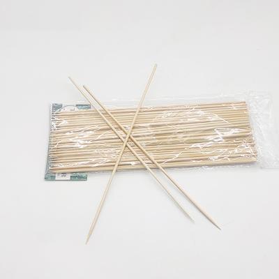 China Thermal Resistance 3.0mm Bamboo BBQ Stick Bamboo Handle Eco-friendly Barbecue Skewers for sale