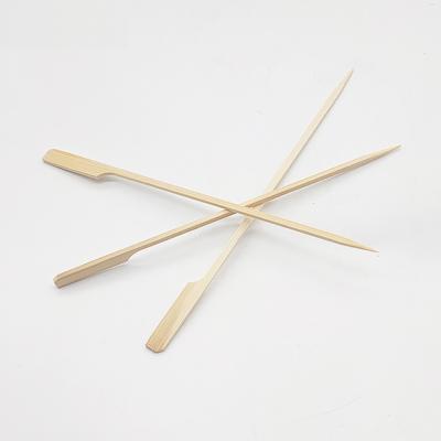 China Easily Cleaned 100% Natural Bamboo Barbecue Spits Disposable Paddle Sticks For Kebab for sale