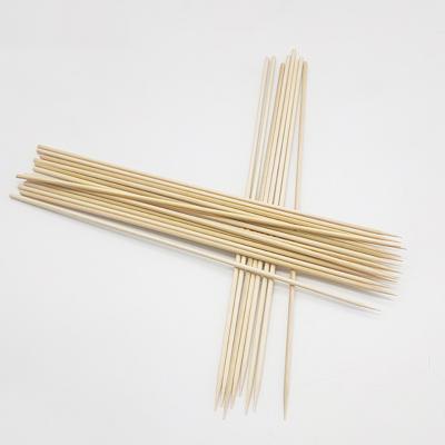 China Easily Cleaned 100% Natural Disposable BBQ Skewer Bamboo Stick 30cm Bamboo Skewer for sale