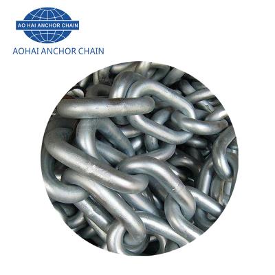 China Navy Studless Anchor Chain 97mm Anchor Chain Link Open Anchor Chain for sale