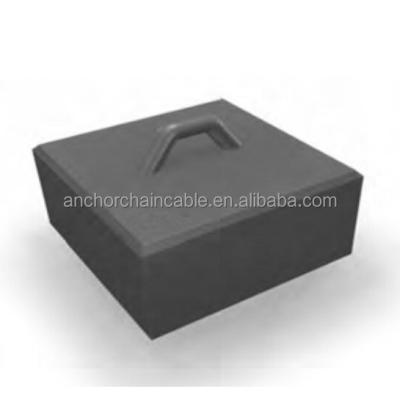 China Marine Anchor Black Painted Steel Types 3tons or concrete weight or block plate for sale