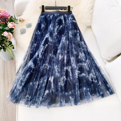 China Plus Size 2020 Four Seasons Large Size Skirt Printed Skirt Tulle Skirt for sale