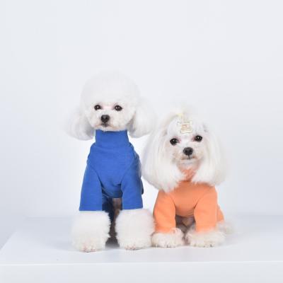 China New Design Viable Pet Clothes Factory Wholesale 100% Cotton Elasticity Dog Jumpsuit Sweater Pajamas Tops For Autumn And Winter for sale