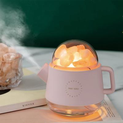 China Outdoor Portable Wireless Diffuser Rechargeable Humidificador Aroma Essential Oil 360ml Crystal Salt Stone Air Humidifier for sale