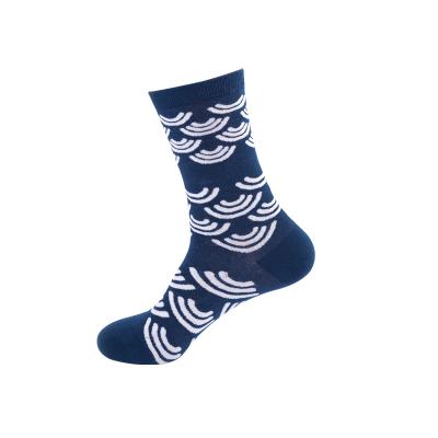 China Custom cheap multi style crew china antibacterial wholesale tube moq stockings all over the pattern printed men's recycling socks with logos for sale