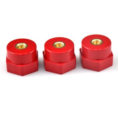 China JYZ 20*16mm M6 BMC High Voltage Material Post OEM Resin Standoff Insulators Red Busbar Insulated Customized for sale