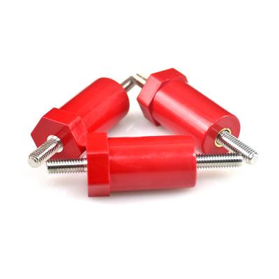 China JYZ SB 20*40mm M6 BMC Insulators Busbar Insulator Stud Customized High Voltage Red Resin OEM Polyester Resin Standoff for sale