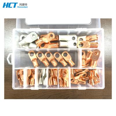 China A.W.G. Tubular Copper Battery Cable Hook Crimp End Lugs 4/0*5/16 for sale