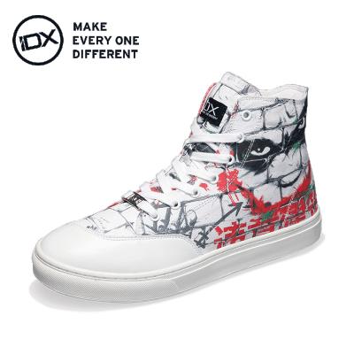 China Youth Round Trend IDX Canvas Graffiti Super Fine Unisex High Top Shoes for sale